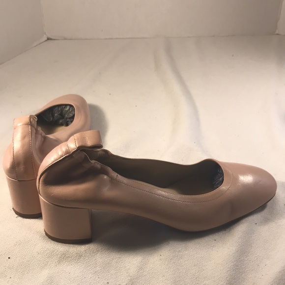 Everlane The Day Heel  Women's Pale Pink Nude Leather Block Heel Slip On Shoes - Picture 5 of 8